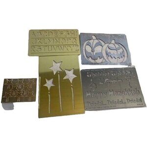 Shooting Stars Alphabet Pumpkin & Hanukkah Scrapbooking Embossing Stencil Set